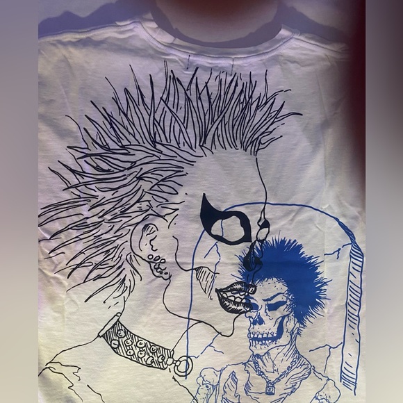 Ed Hardy X Siberia Hills Punks Not Dead Zombie Large Tee Shirt - Picture 4 of 7